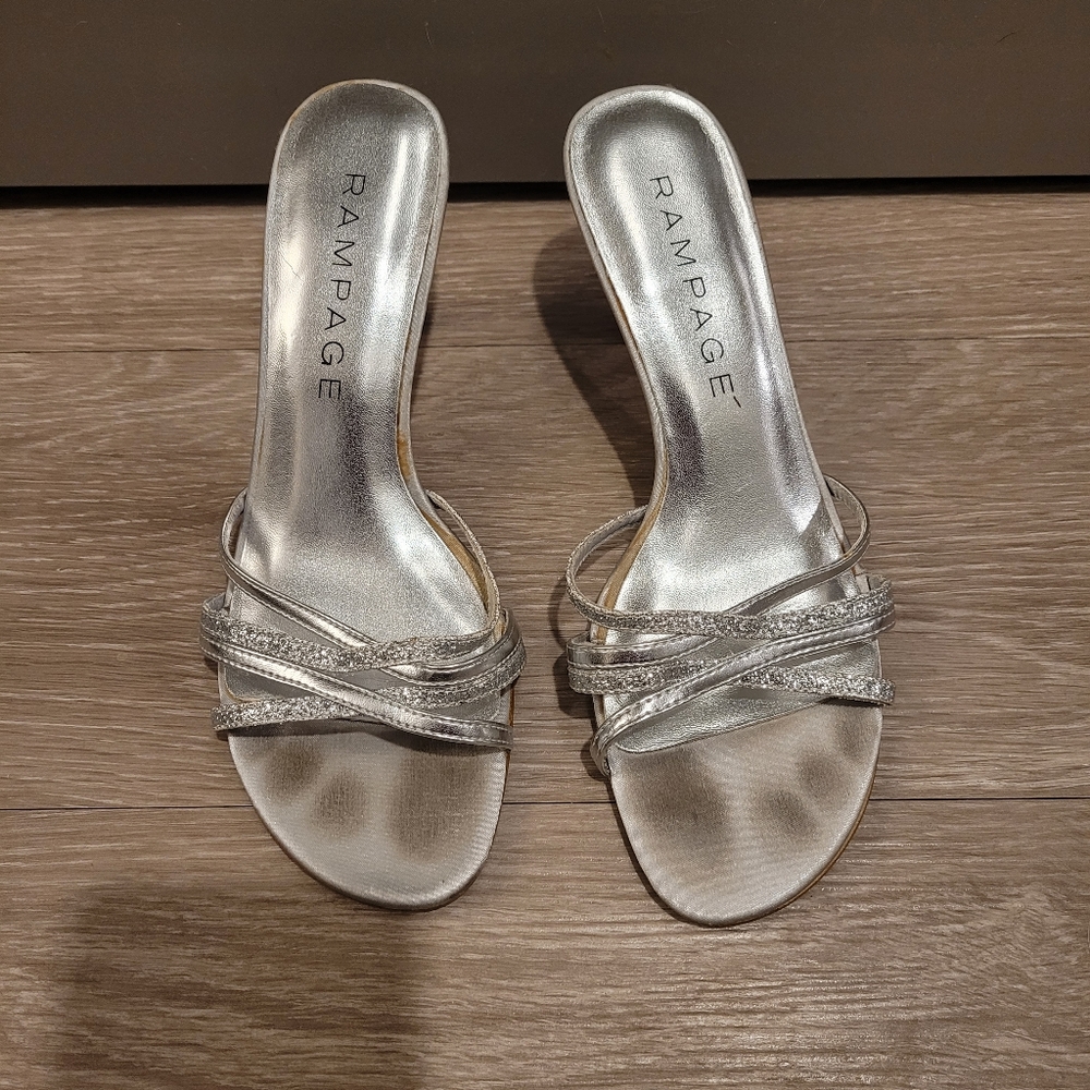 Rampage silver heels